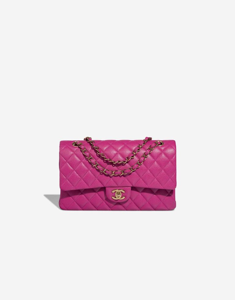 Chanel Timeless Medium Caviar Violet Front | Vendez votre sac de créateur