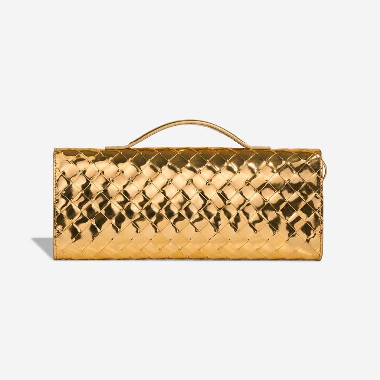 Bottega Veneta Andiamo Clutch Patent Metallic Gold | Verkaufen Sie Ihre Designertasche