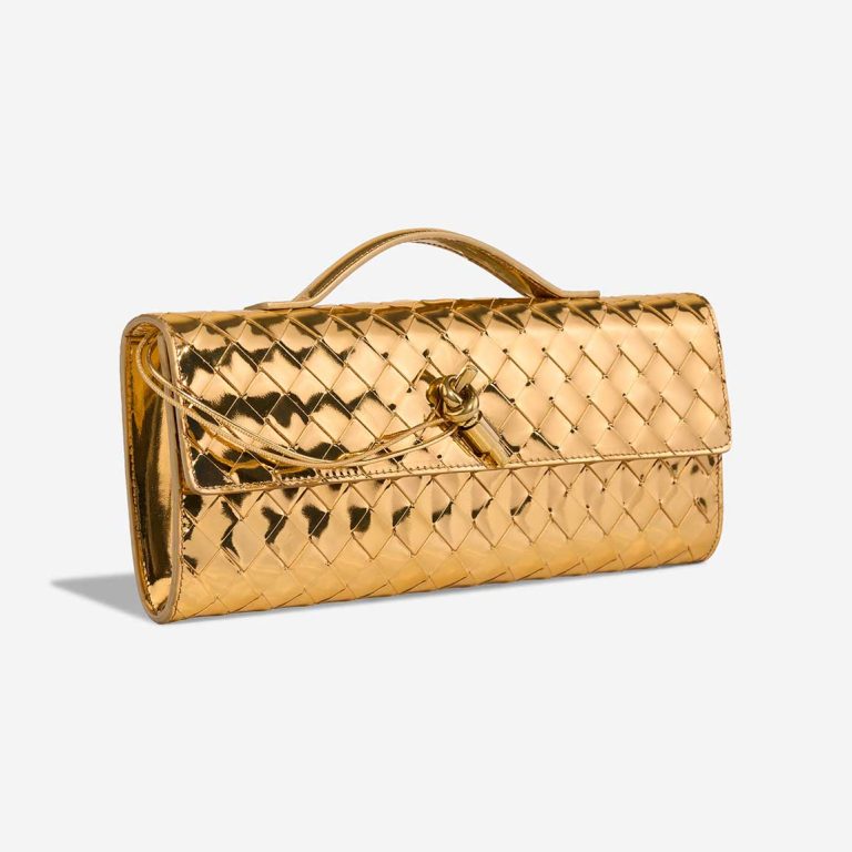 Bottega Veneta Andiamo Clutch Patent Metallic Gold | Verkaufen Sie Ihre Designertasche