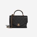 Chanel Timeless Handle Medium Calf Black Front | Sell your designer bag