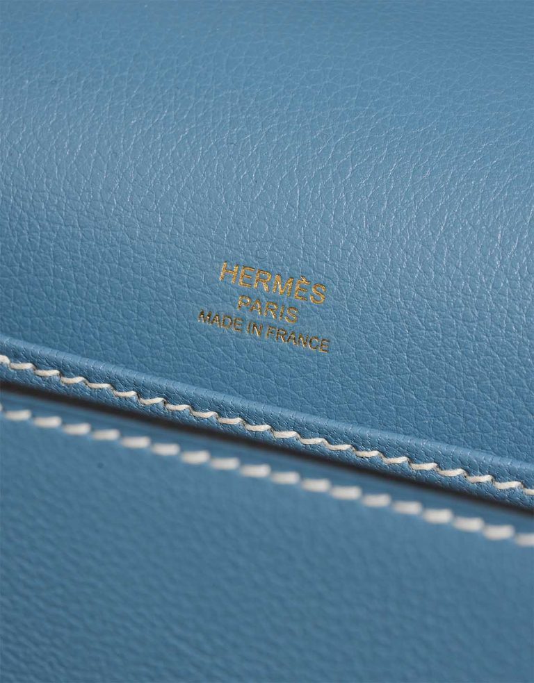 Hermès Roulis 18 Evercolor Bleu Jean Logo | Sell your designer bag