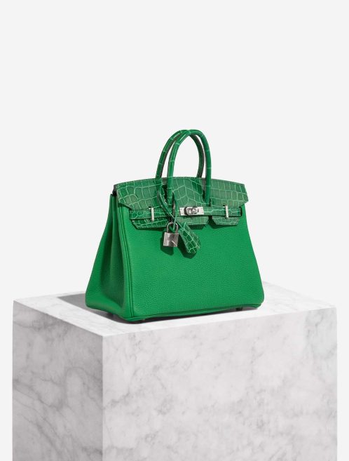 Hermès Birkin 25 Niloticus Crocodile / Togo Bambou / Vert Cactus Front | Vendre votre sac de créateur