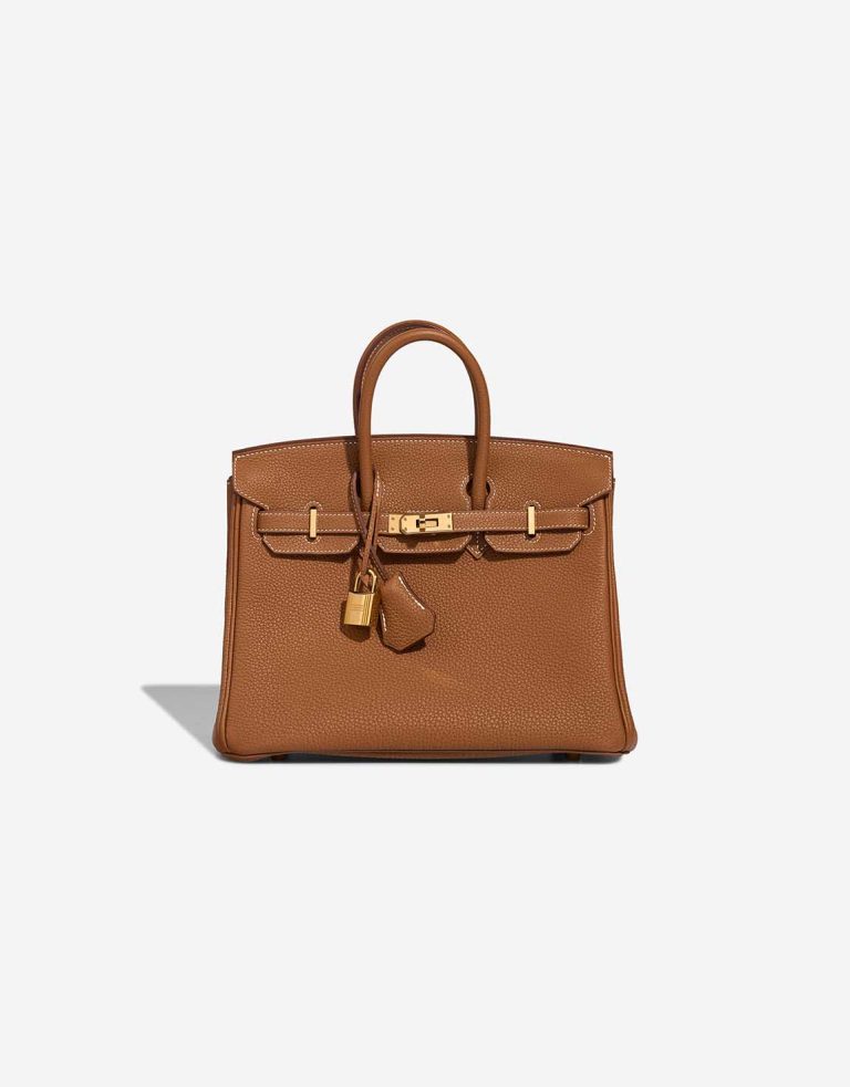 Hermès Birkin 25 Togo Gold Front | Verkaufen Sie Ihre Designer-Tasche