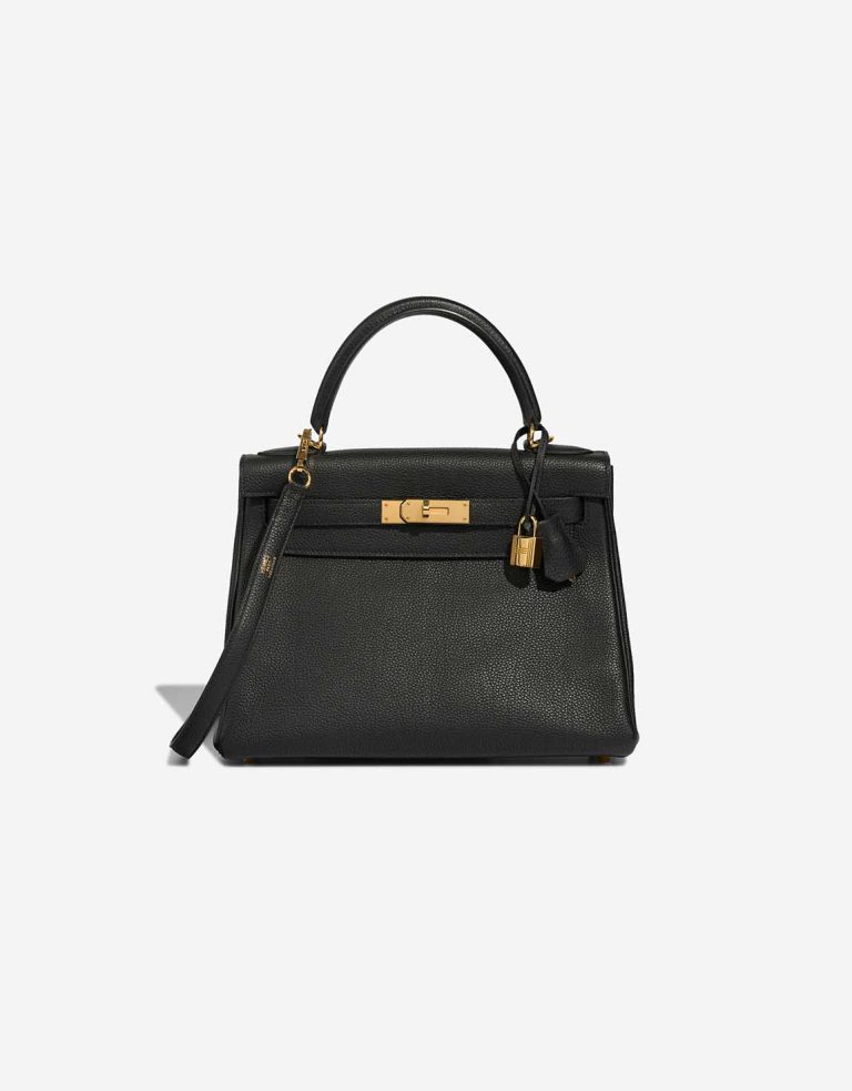 Hermès Kelly 28 Togo Black Front | Vendez votre sac de créateur