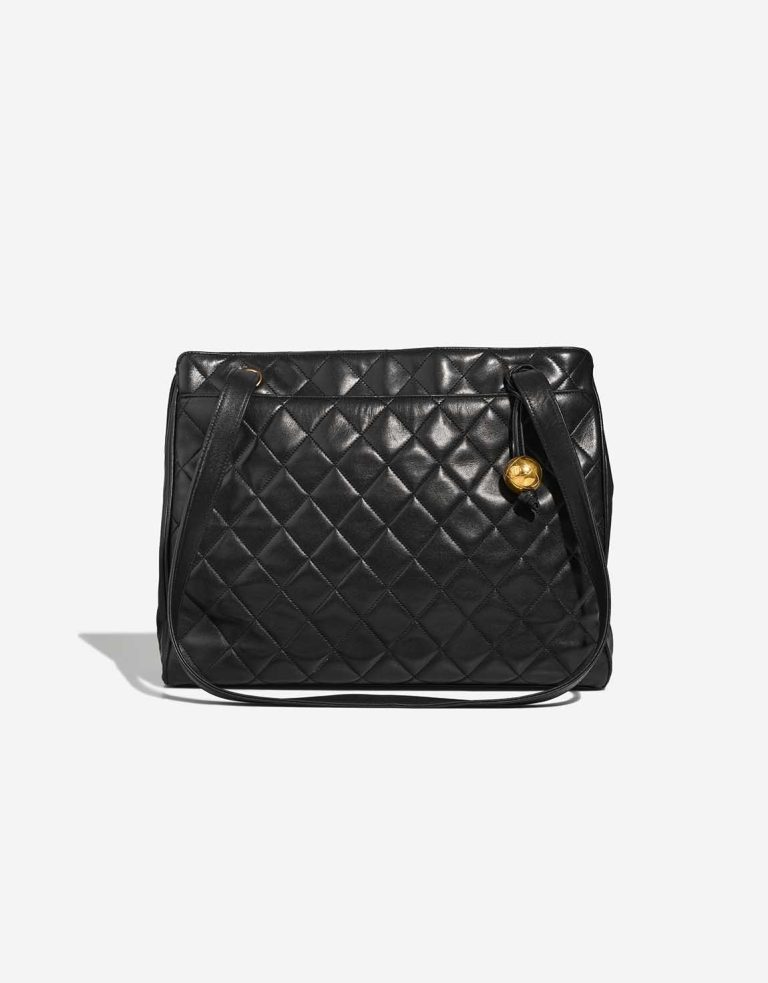 Chanel Shopping Tote Lamb Black Front | Sell your designer bag