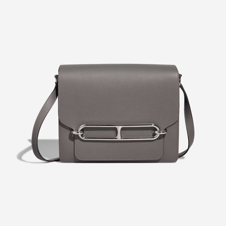 Hermès Roulis 23 Clémence Gris Meyer Front | Sell your designer bag