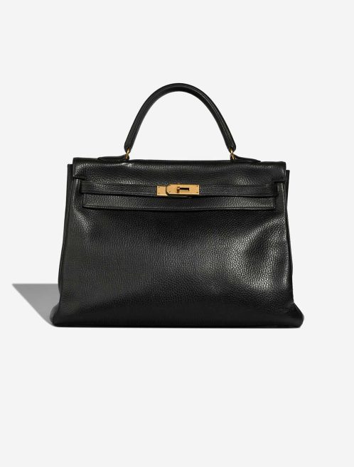 Hermès Kelly 35 Ardennes Schwarz Front | Verkaufen Sie Ihre Designer-Tasche