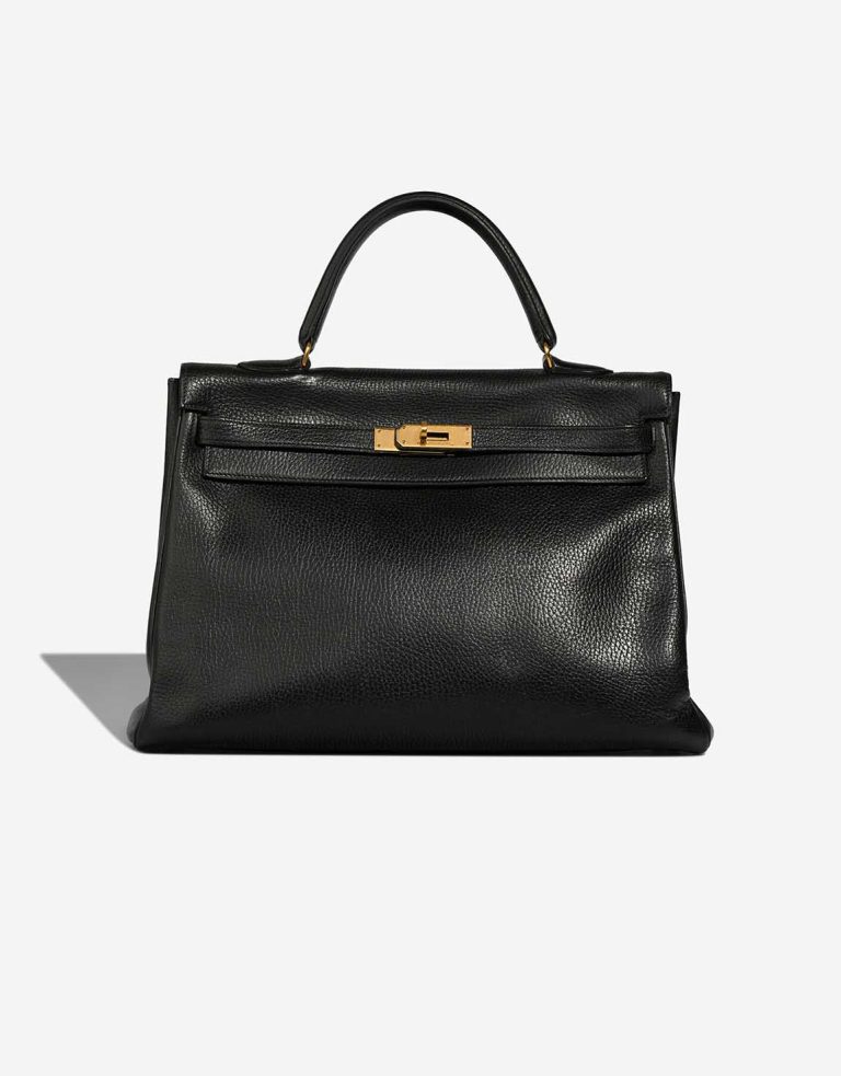 Hermès Kelly 35 Ardennes Black Front | Vendre votre sac de créateur