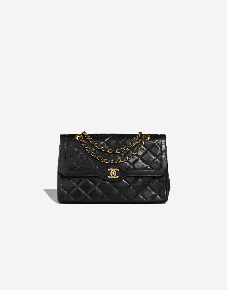 Chanel Timeless Medium Lammleder Schwarz Front | Verkaufen Sie Ihre Designer-Tasche