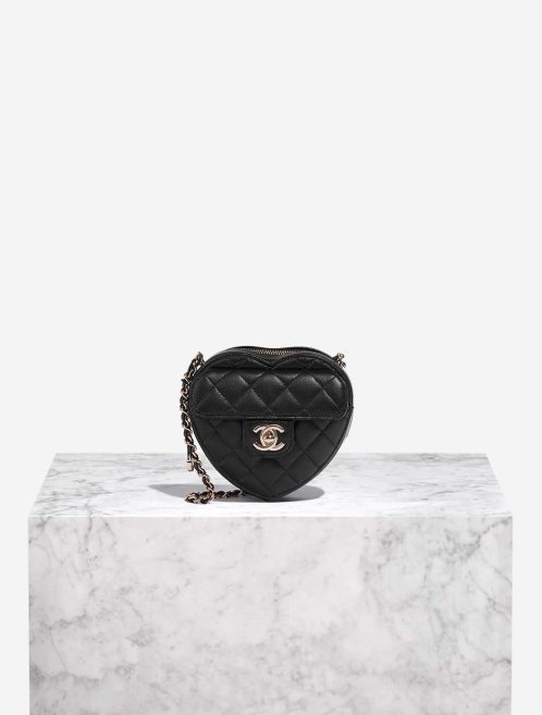 Chanel Timeless Heart Mini Lamb Black Front | Sell your designer bag