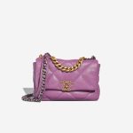 Chanel 19 Flap Bag Lamb Violet Front | Sell your designer bag