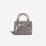 Dior Lady Mini Satin Taupe Silver Front | Vendre votre sac de créateur