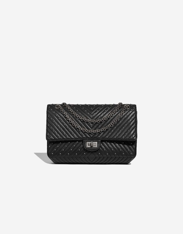 Chanel 2.55 Reissue 226 Calf / Studs Anthracite Front | Sell your designer bag