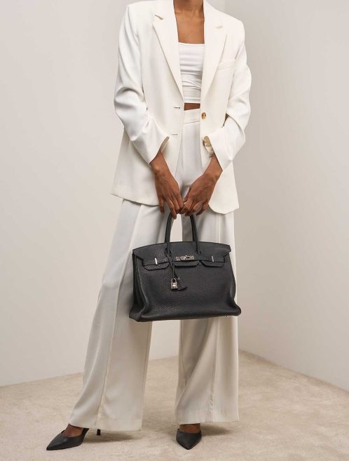 Hermès Birkin 35 Togo Black on Model | Sell your designer bag