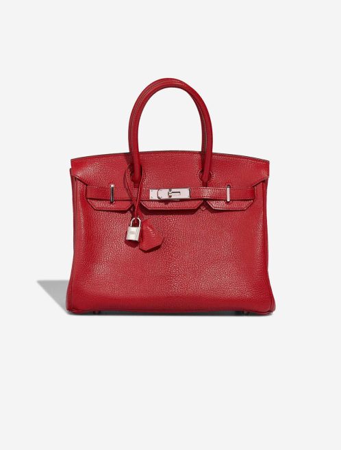 Hermès Birkin 30 Chèvre de Coromandel Rouge Vif Front | Verkaufen Sie Ihre Designer-Tasche