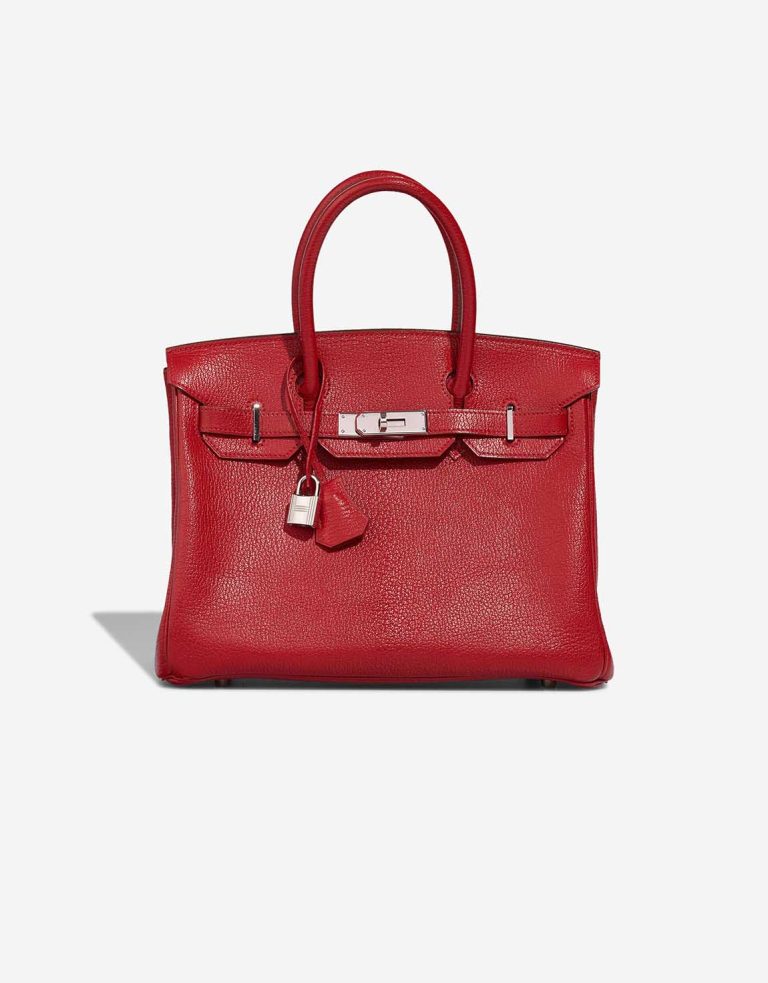 Hermès Birkin 30 Chèvre de Coromandel Rouge Vif Front | Verkaufen Sie Ihre Designer-Tasche