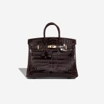 Hermès Birkin 25 Niloticus Krokodil Makassar Front | Verkaufen Sie Ihre Designer-Tasche