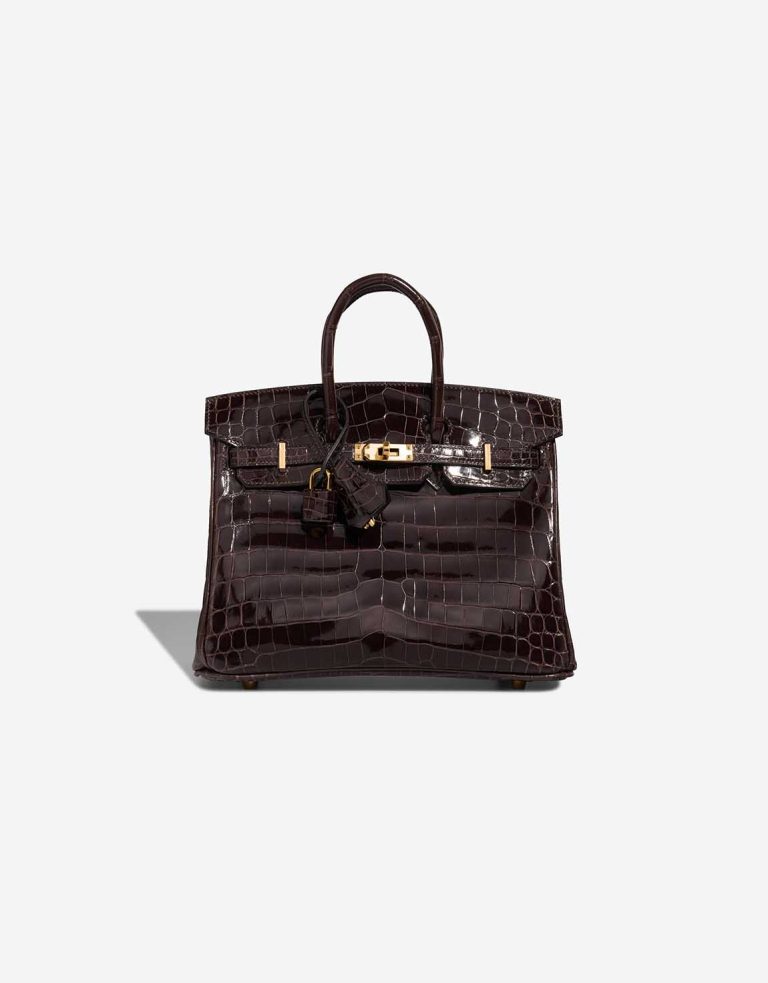 Hermès Birkin 25 Niloticus Krokodil Makassar Front | Verkaufen Sie Ihre Designer-Tasche