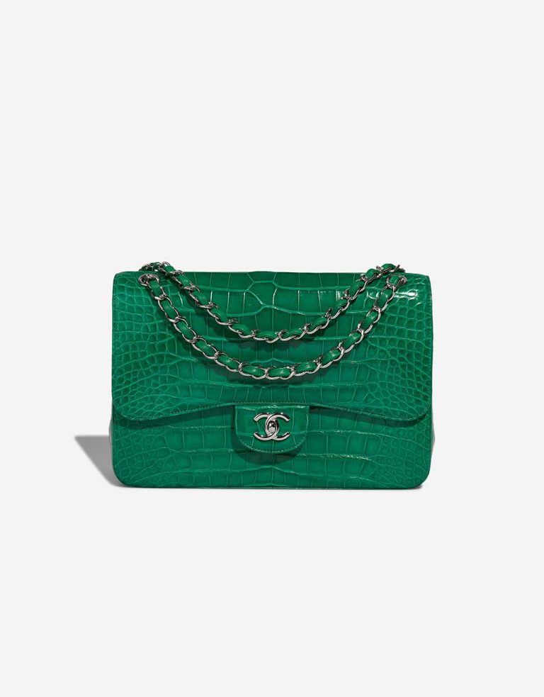 Chanel Timeless Jumbo Alligator Mississippi Emerald Front | Sell your designer bag