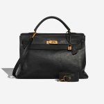 Hermès Kelly 40 Ardennes Schwarz Front | Verkaufen Sie Ihre Designer-Tasche