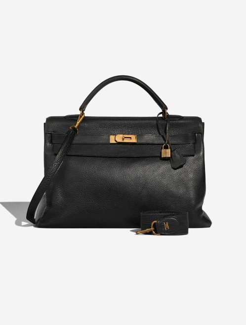 Hermès Kelly 40 Ardennes Black Front | Vendez votre sac de créateur