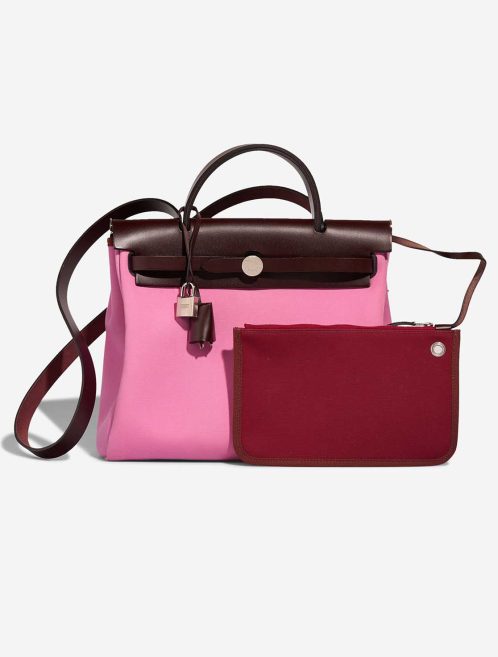 Hermès Herbag 31 Vache Hunter / Toile Rouge Sellier / Bubblegum Front | Sell your designer bag