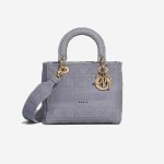 Dior Lady D-Lite Medium Canvas Blue Front | Sell your designer bag