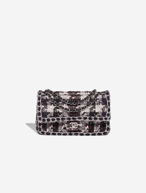 Chanel Timeless Medium Tweed Black / White / Purple Front | Sell your designer bag