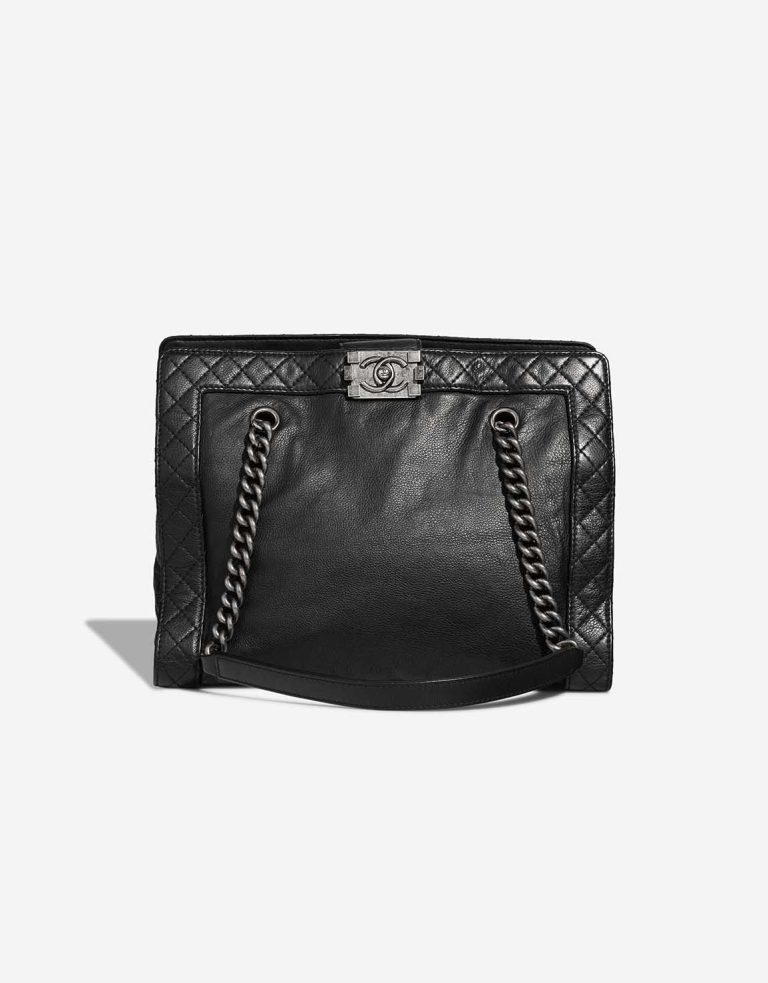 Chanel Shopping Tote Calf Black Front | Sell your designer bag