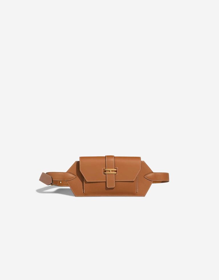 Pochette 24 pouces Elan d'Hermès Swift Gold Front | Vendez votre sac de créateur