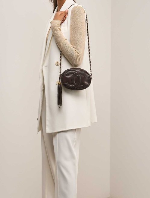 Chanel Clutch Calf Brown on Model | Sell your designer bag