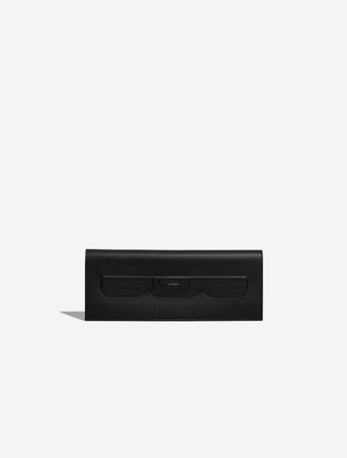 Hermès Birkin Shadow Cut Clutch Swift Black Front | Sell your designer bag