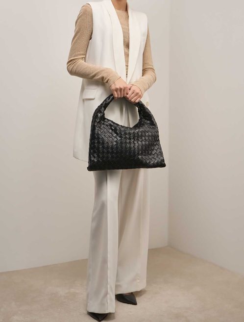 Bottega Veneta Hobo Calf Black on Model | Sell your designer bag