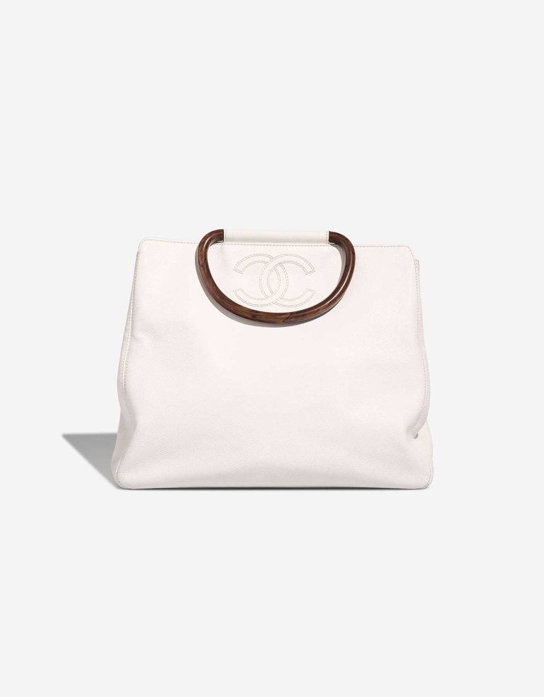 Chanel Shopping Tote Caviar White Front | Vendez votre sac de créateur