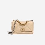 Chanel 19 Flap Bag Calf Beige Front | Sell your designer bag