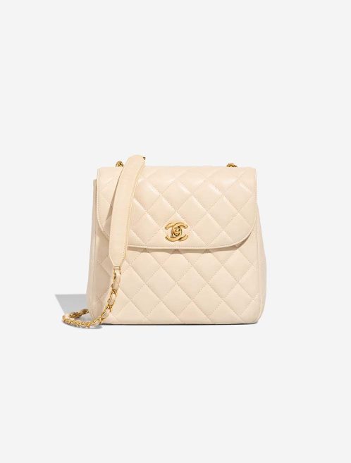 Chanel Flap Bag Medium Lamb Cream Front | Sell your designer bag