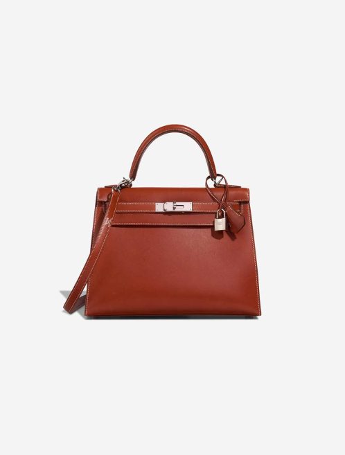 Hermès Kelly 28 Box Brique Front | Vendre votre sac de créateur