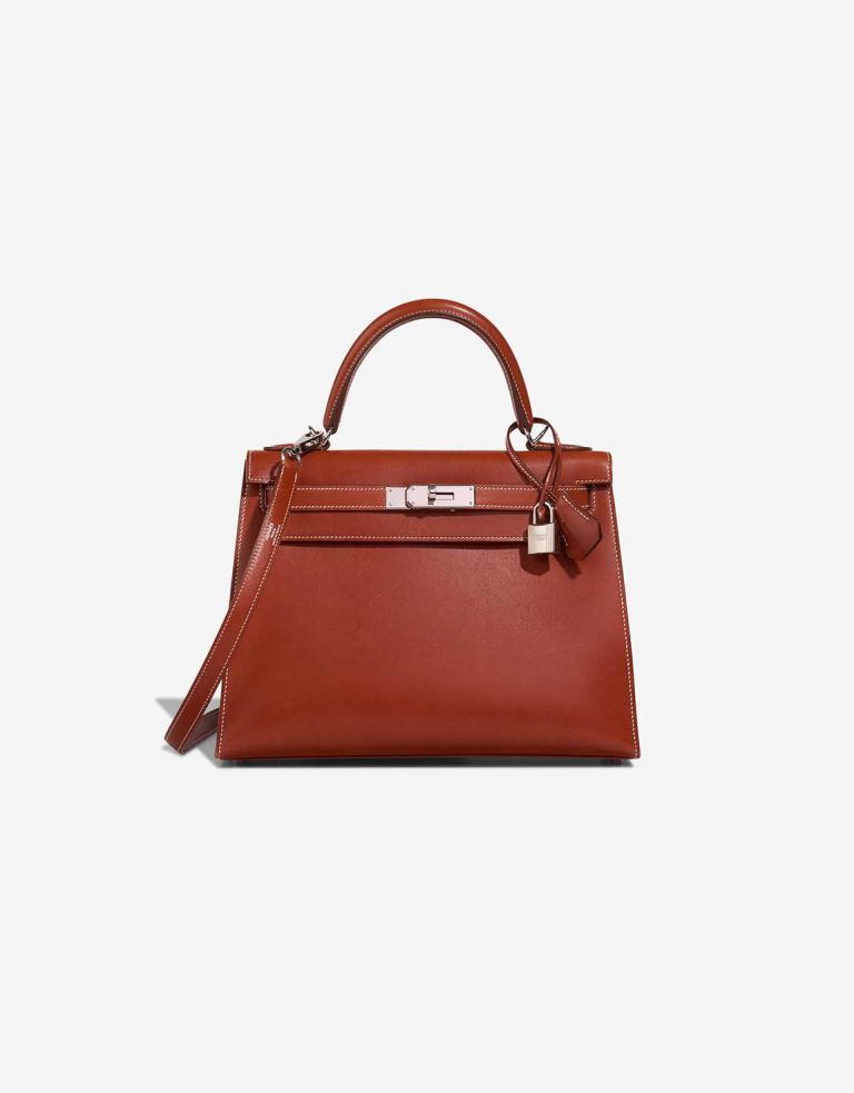 Hermès Kelly 28 Box Brique Front | Verkaufen Sie Ihre Designertasche