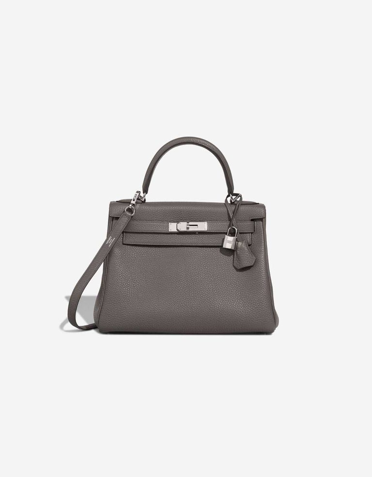 Hermès Kelly 28 Togo Gris Étain Front | Vendre votre sac de créateur