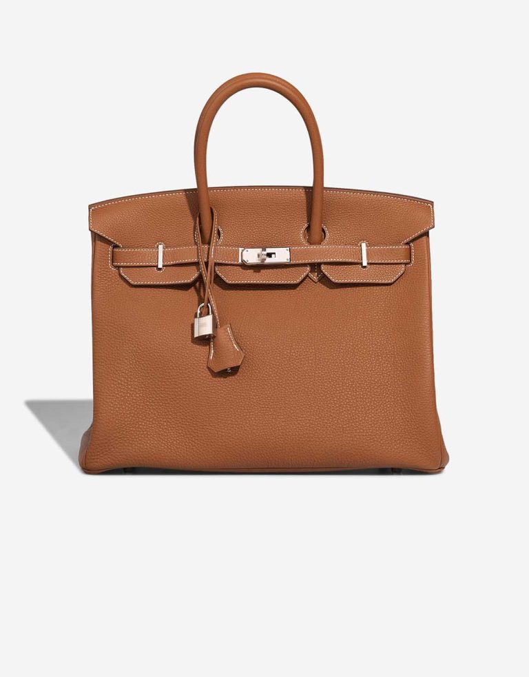 Hermès Birkin 35 Togo Gold Front | Verkaufen Sie Ihre Designer-Tasche