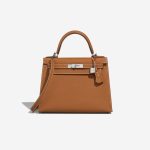 Hermès Kelly 28 Epsom Gold Front | Verkaufen Sie Ihre Designer-Tasche