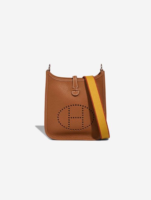 Hermès Evelyne 16 Taurillon Clémence Gold Front | Sell your designer bag