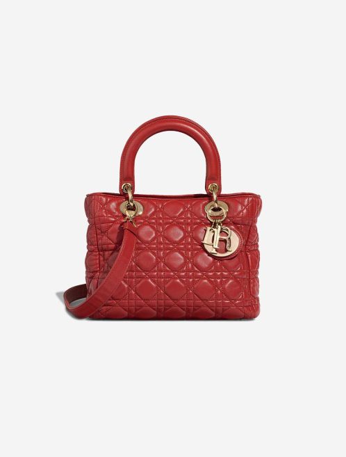 Dior Lady Medium Calf Red Front | Sell your designer bag