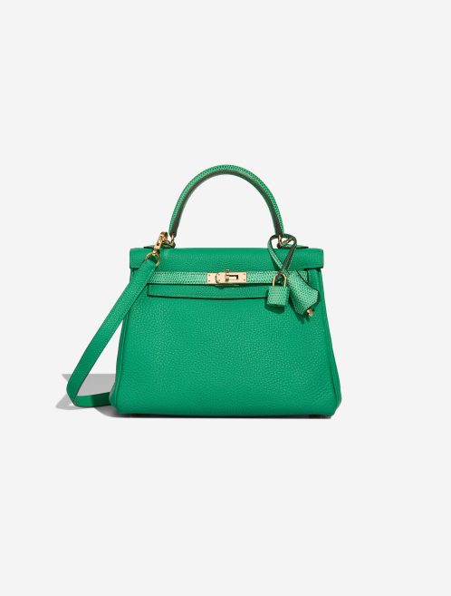 Hermès Kelly 25 Touch Togo / Niloticus Lizard Menthe Front | Sell your designer bag