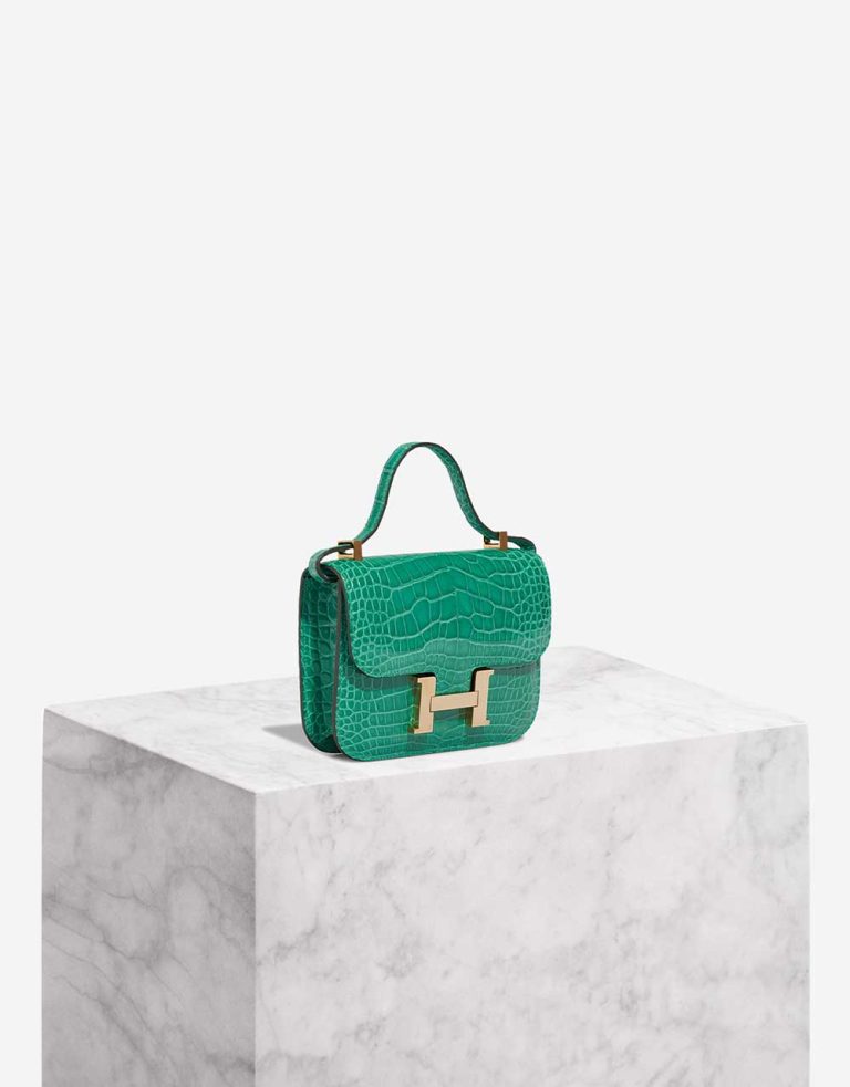 Hermès Constance Micro Alligator Mississippi Vert Jade Front | Sell your designer bag