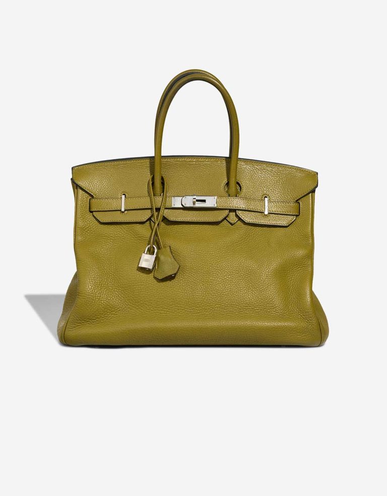 Hermès Birkin 35 Clémence Vert Anis Front | Sell your designer bag