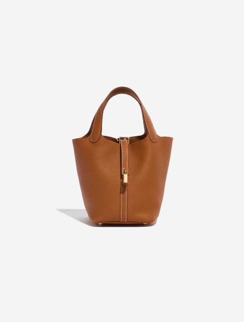 Hermès Picotin 18 Clémence Gold Front | Sell your designer bag