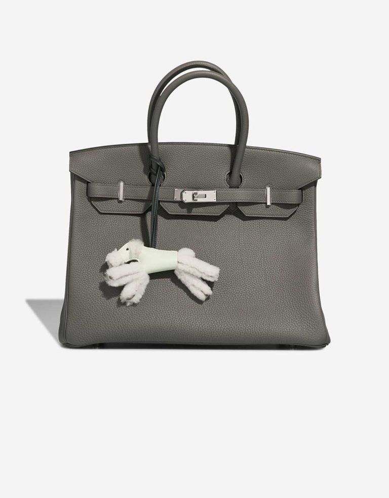 Hermès Budy Merino Wool / Milo Lamb Vert Fizz Front | Sell your designer bag