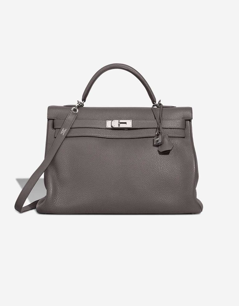 Hermès Kelly 40 Clémence Étain Front | Sell your designer bag