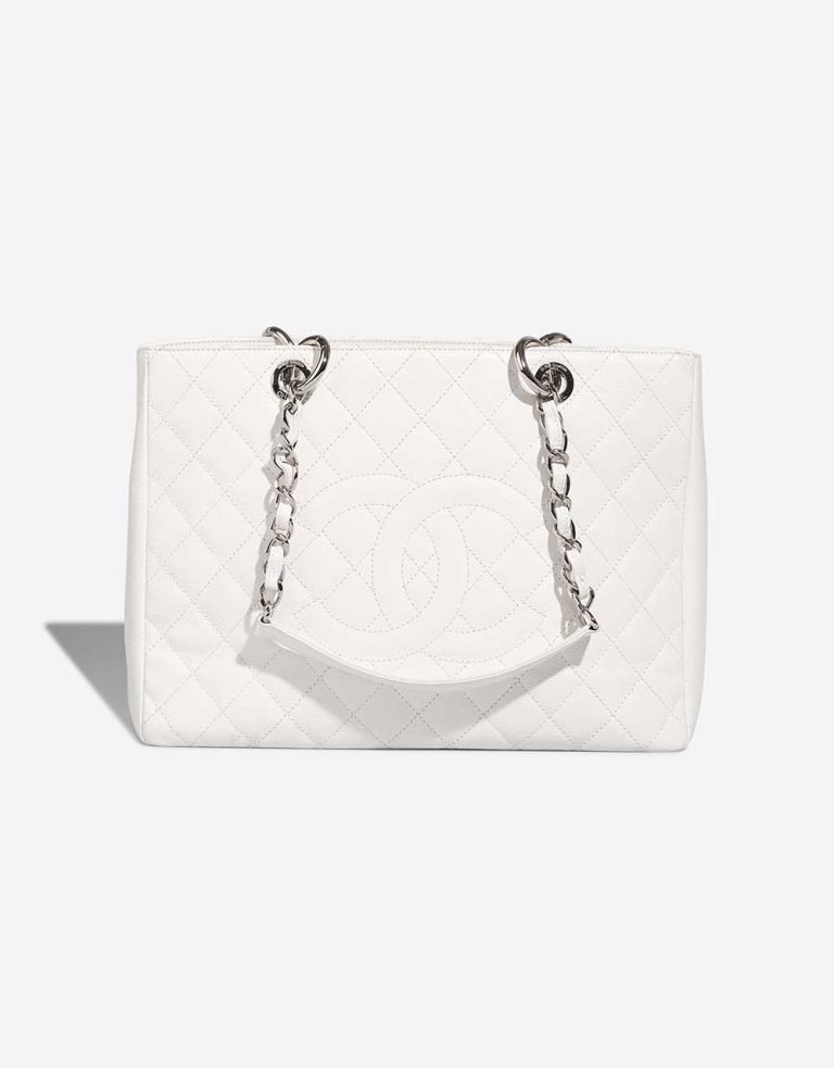 Chanel Shopping Tote GST Caviar White Front | Sell your designer bag